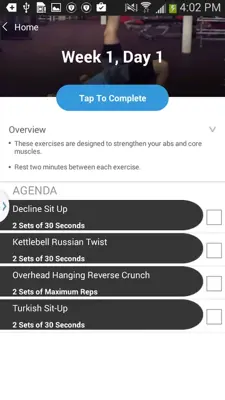 6 Six Pack Abs & Core Workouts android App screenshot 2